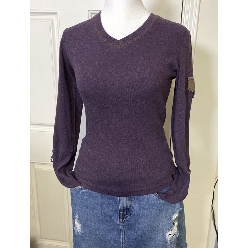 Columbia Vertex Womens Purple Long Sleeve Shirt Pockets XS Sportwear Vintage Y2K